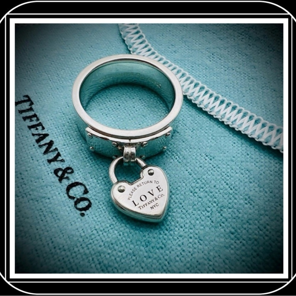 Tiffany & Co. Authentic Sterling “Return To Love” Heart Charm Ring